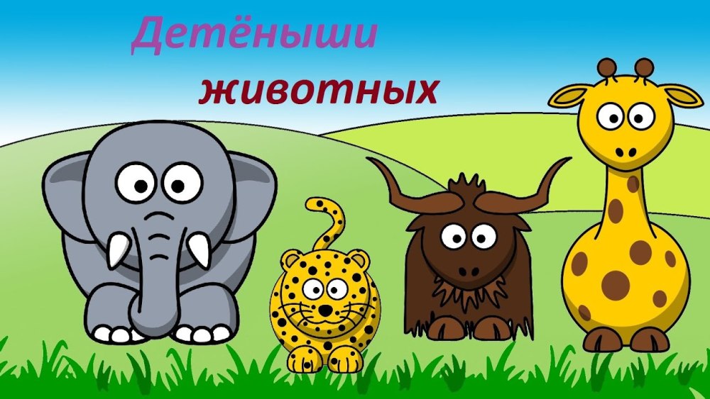 Животные для детей мульт