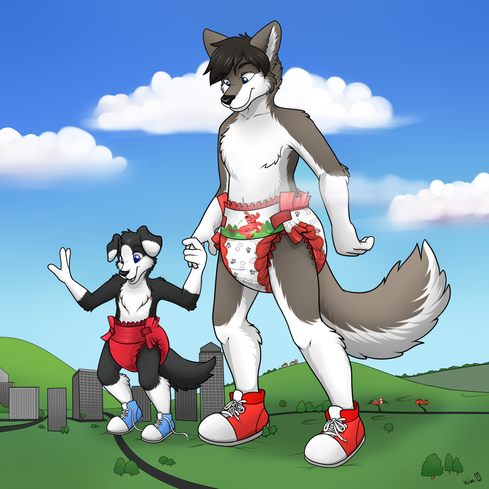 Furry diaper хаски