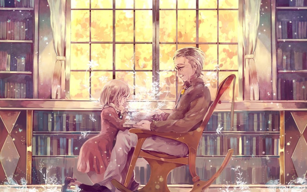 Книги девушка парень арт