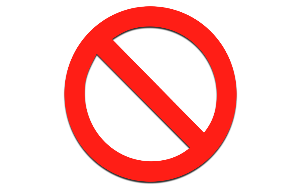 Знак запрета прозрачный