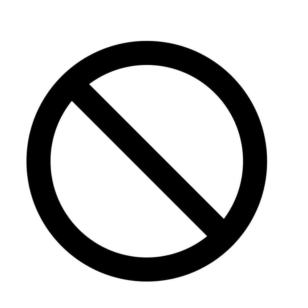 Знак перечеркнутый круг