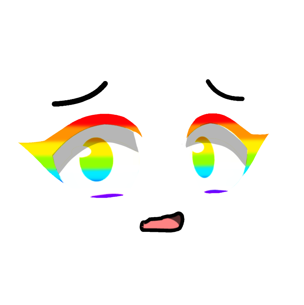 Гача глаза и рот
