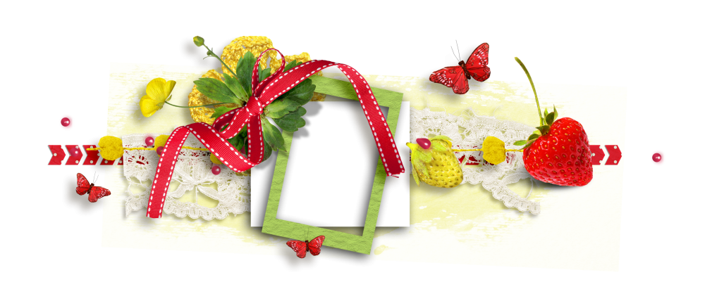 Рамка с клубникой Скрапбукинг