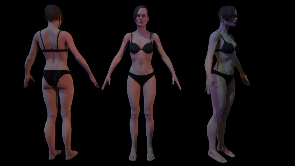 3d модель девушки без одежды