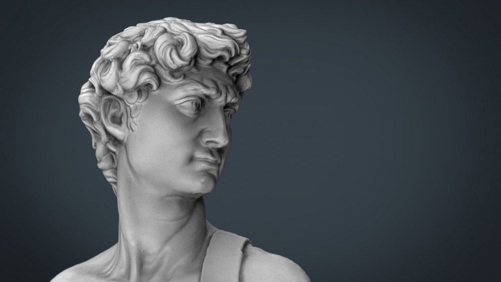 Бюст Давида Микеланджело 3d model
