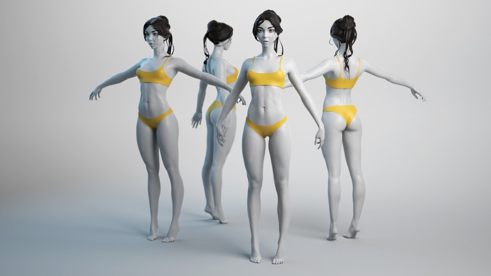 Фигура девушки 3d