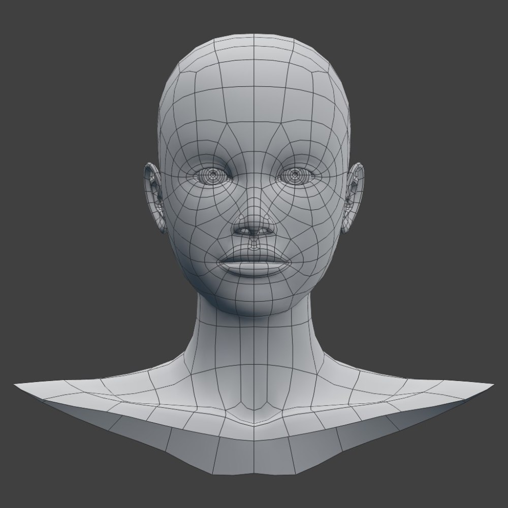 3d Mesh head