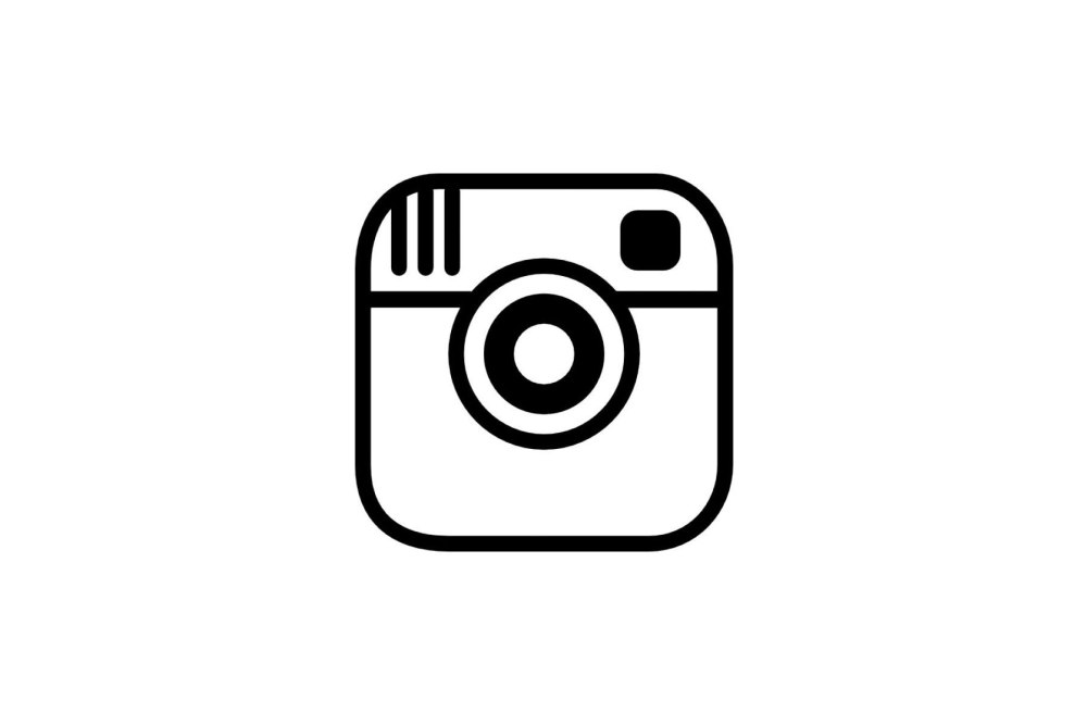 Значок Instagram черный