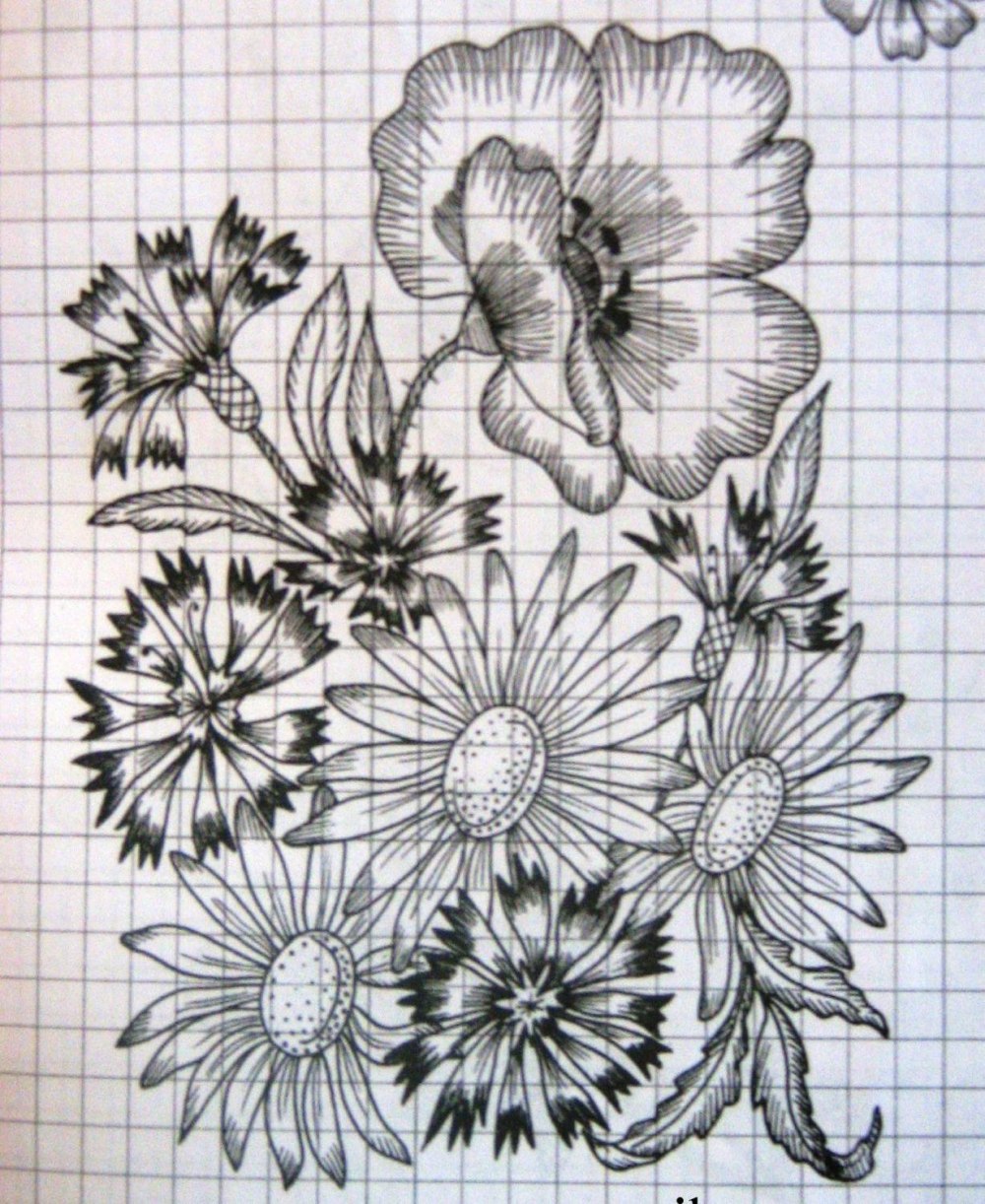 Роза раскраска