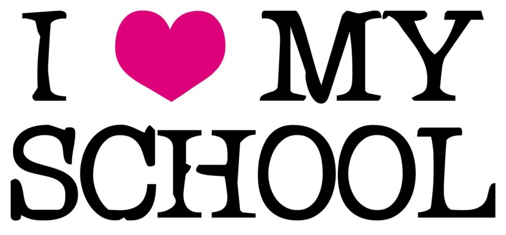 I Love School надпись