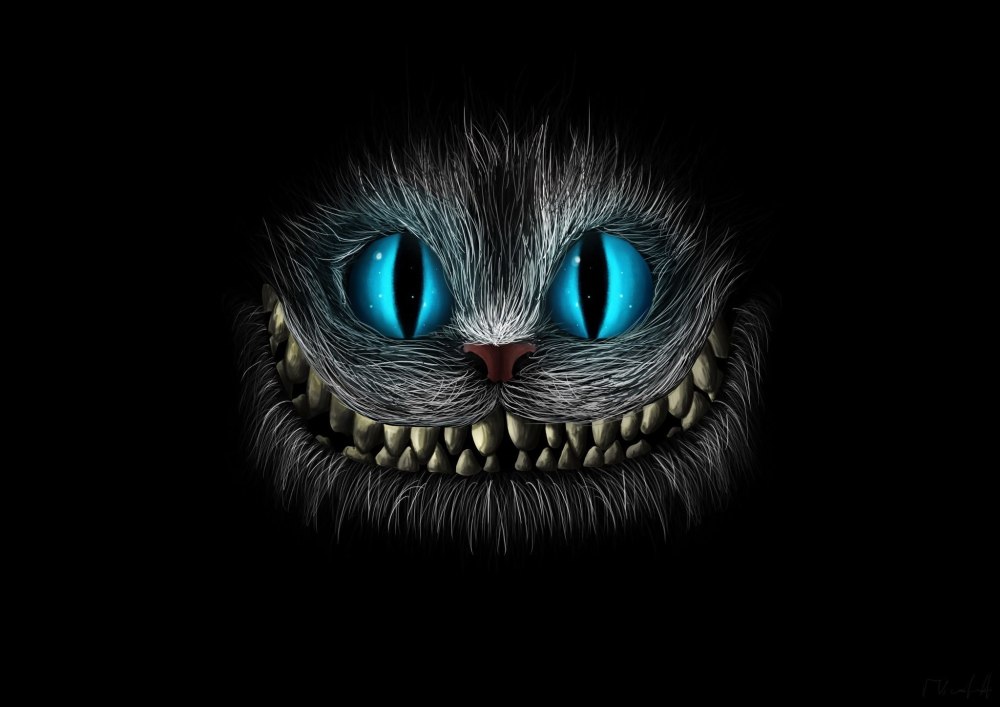 Тыква на Хэллоуин Чеширский кот