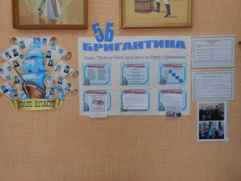 Оригинальный уголок класса