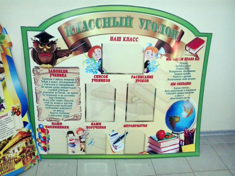 Классный уголок 7 класс
