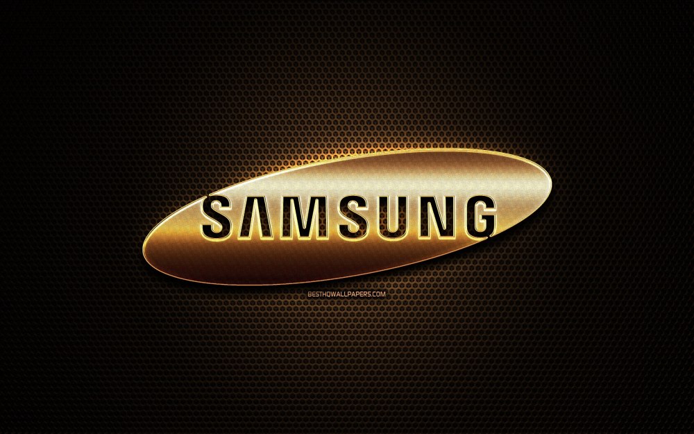 Золотой логотип Samsung