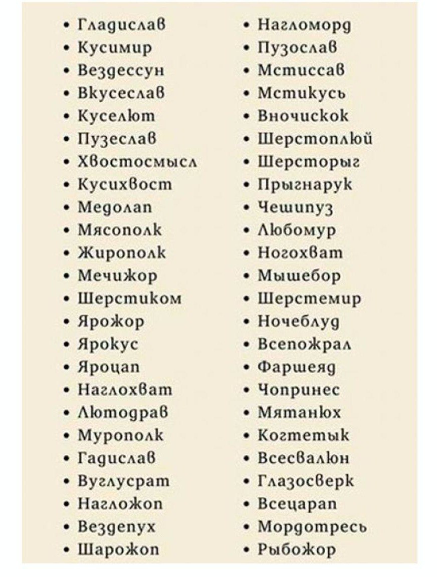 Старославянские имена