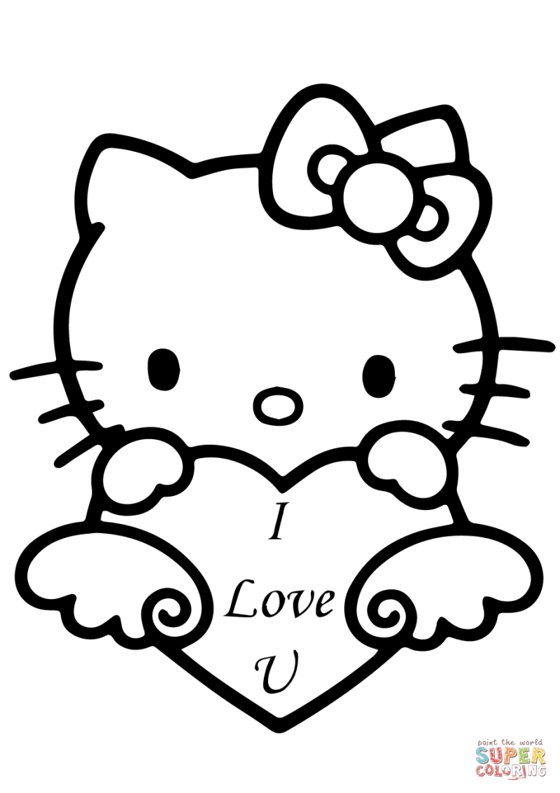 Hello Kitty раскраска Kuromi