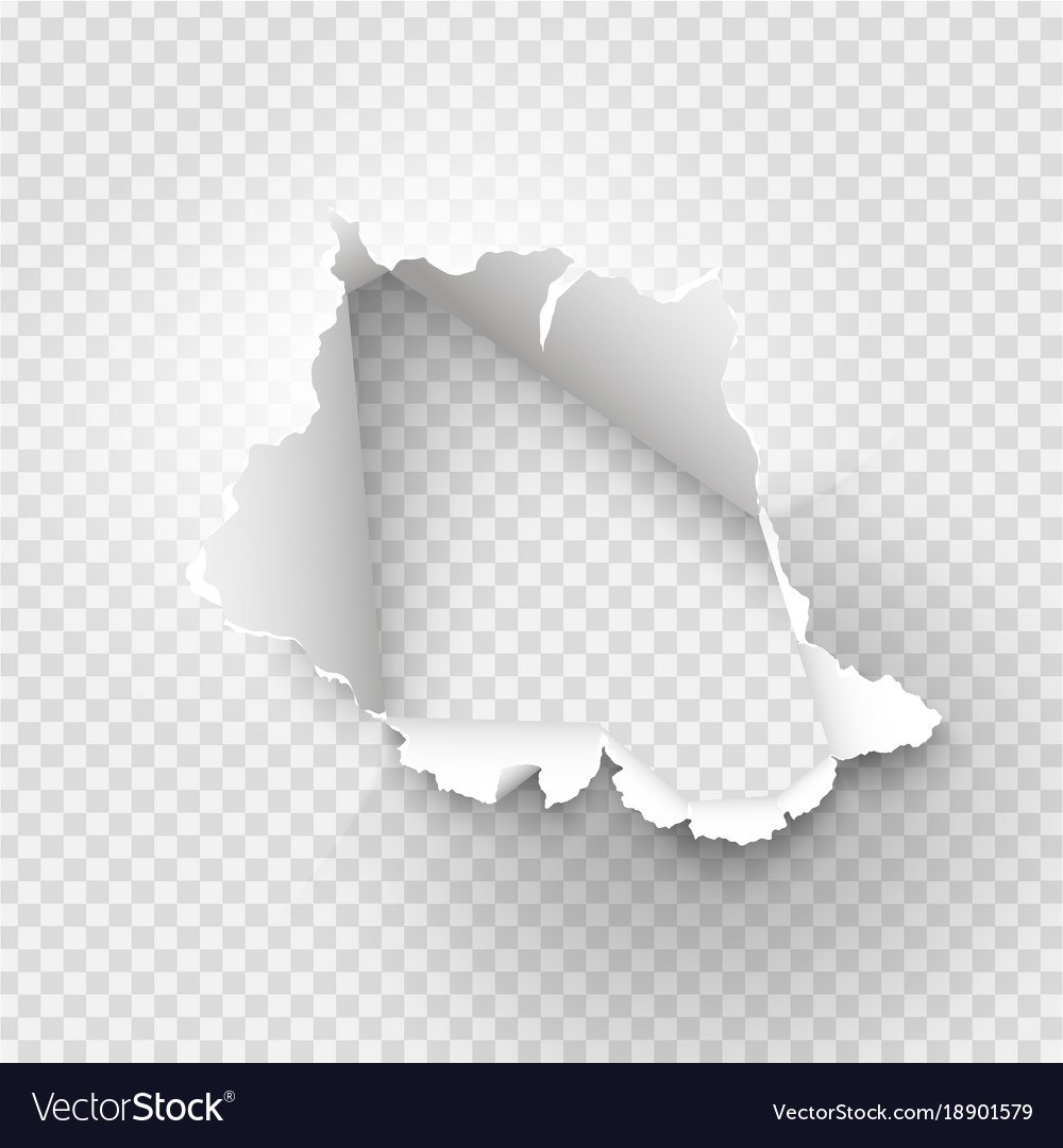 Рваный край бумаги без фона