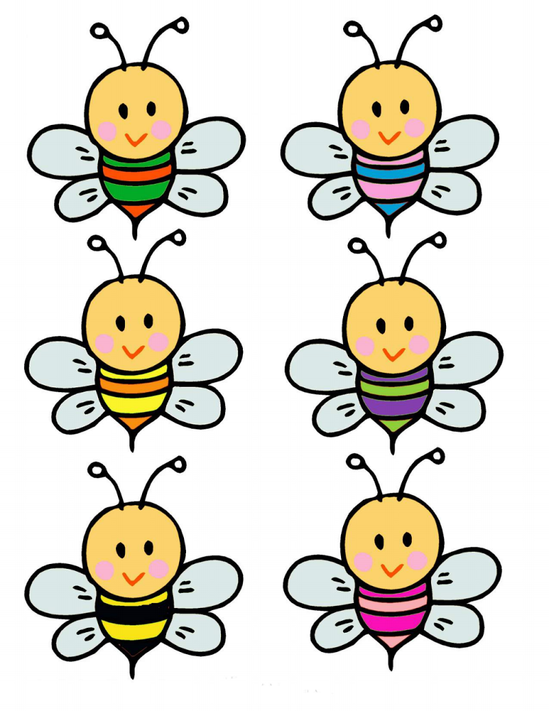 Three Bees раскраска