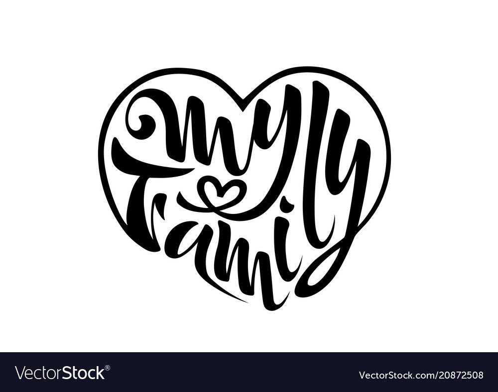 Надпись Family на прозрачном фоне