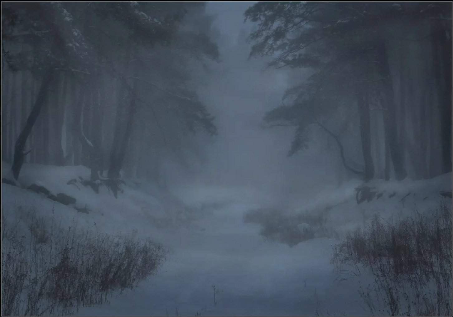 Впр после ночной вьюги. Метель ночью в лесу. Снежная буря в лесу ночью. Мрачный зимний лес. Зимняя буря.