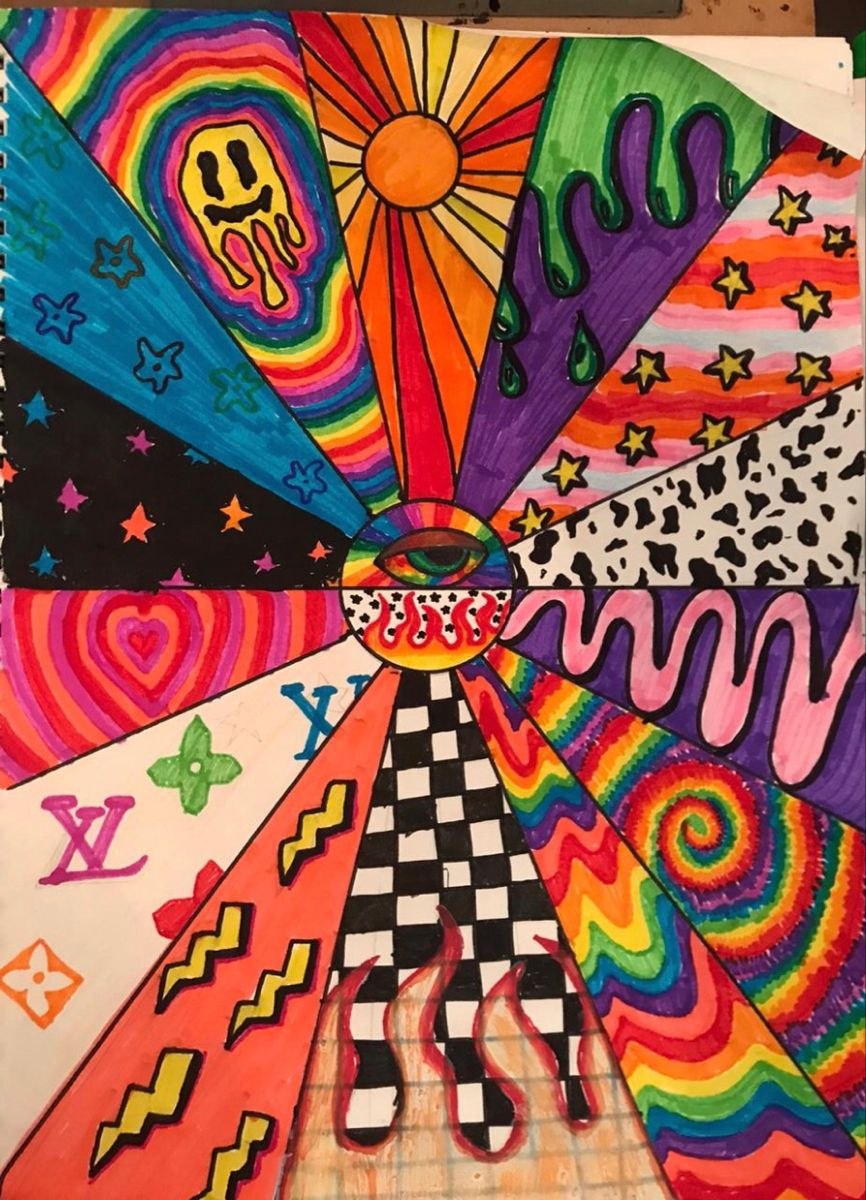 Peace Love иллюстрация хиппи