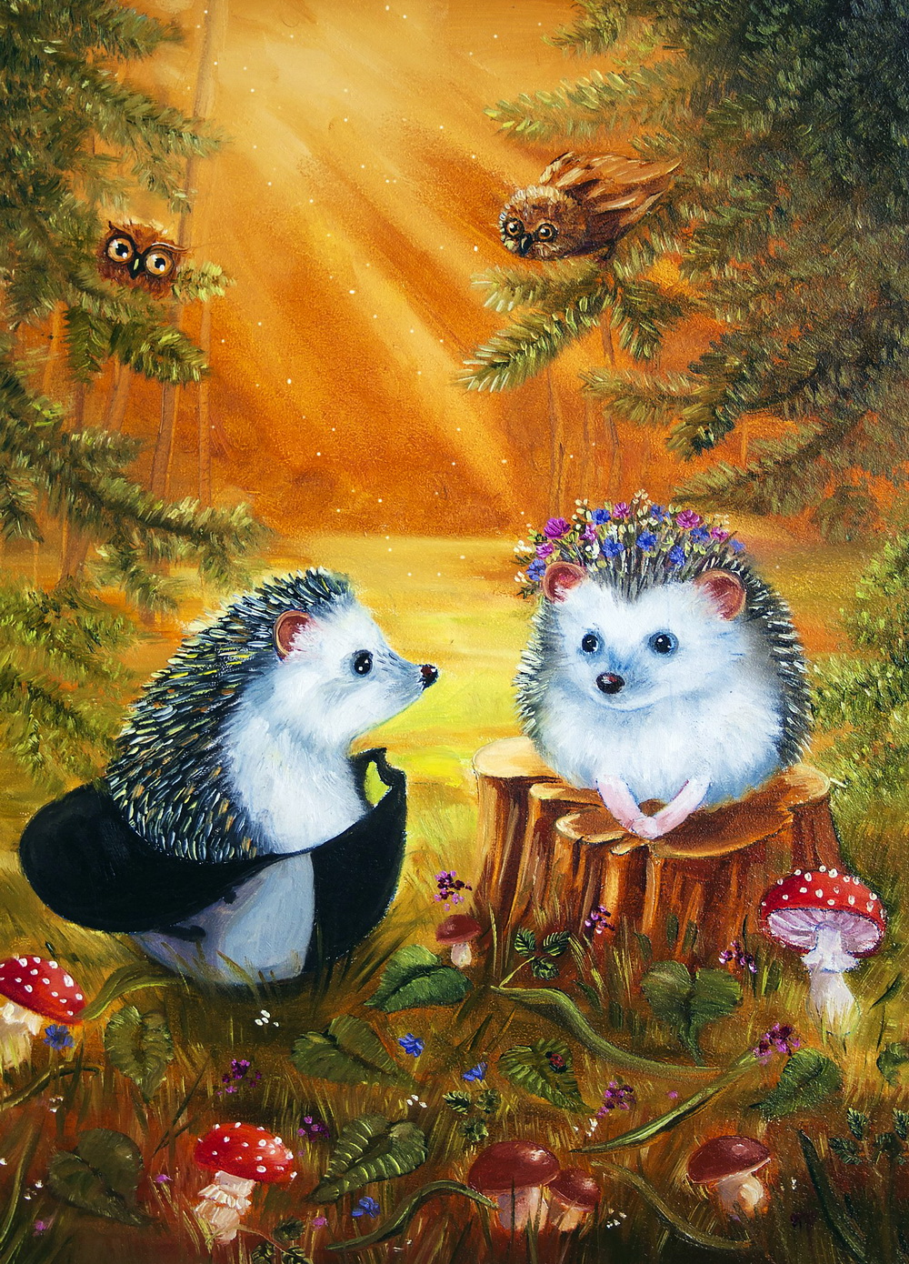 Ирина Глущенко художник ежики