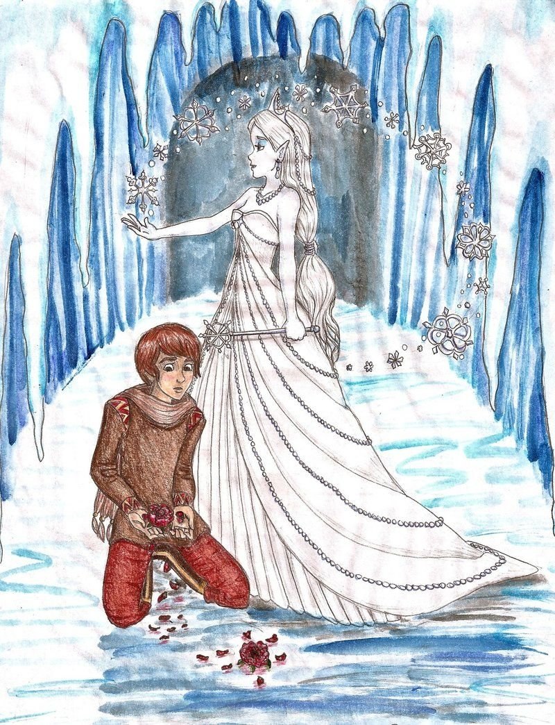 Рисование снежной королевы
