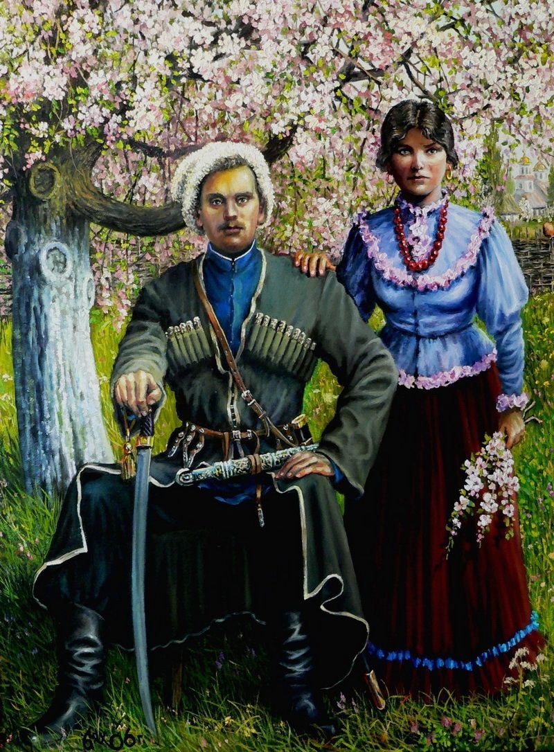 Художник Лях Андрей Петрович картины казаки