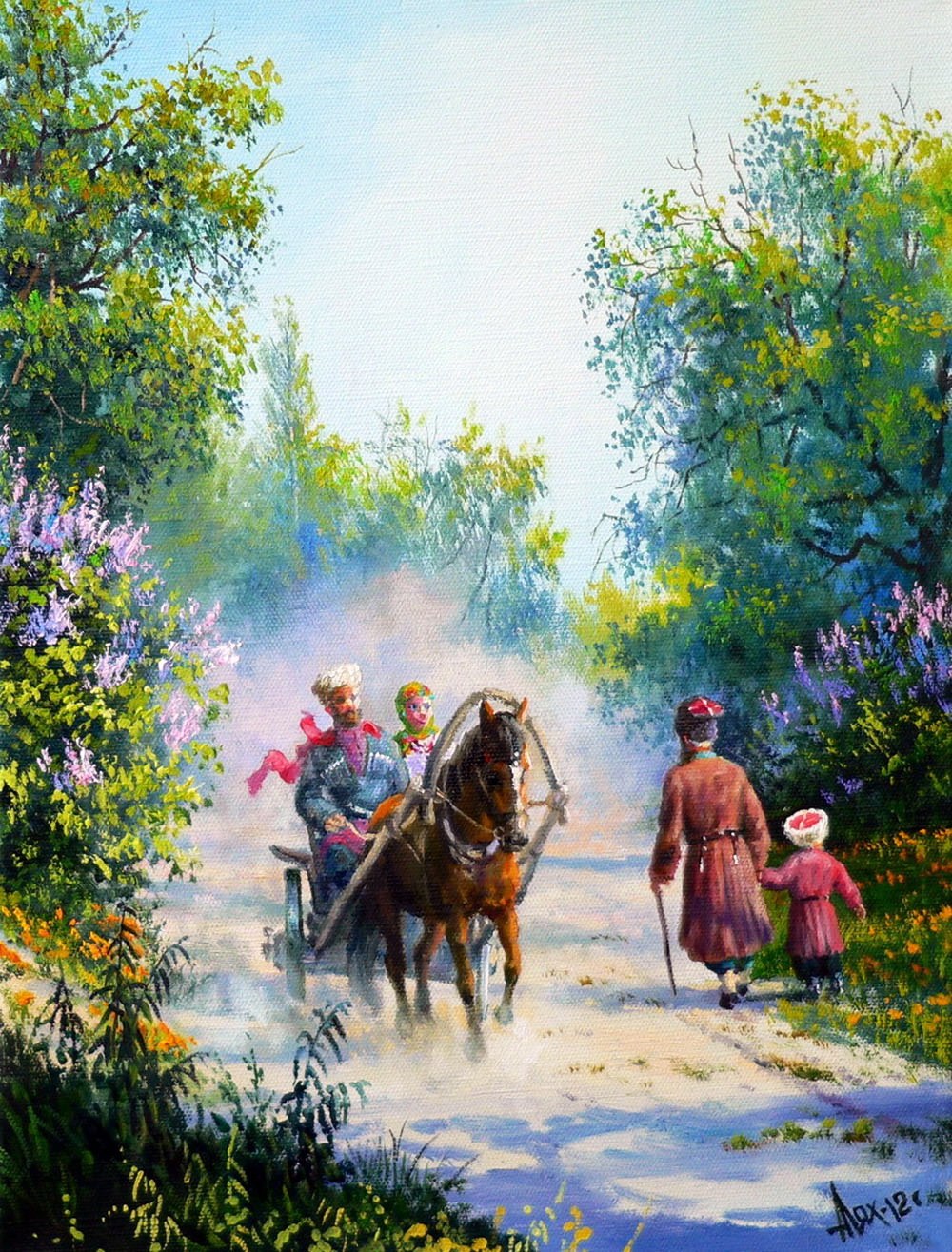 Жанровая живопись казаки Кубань