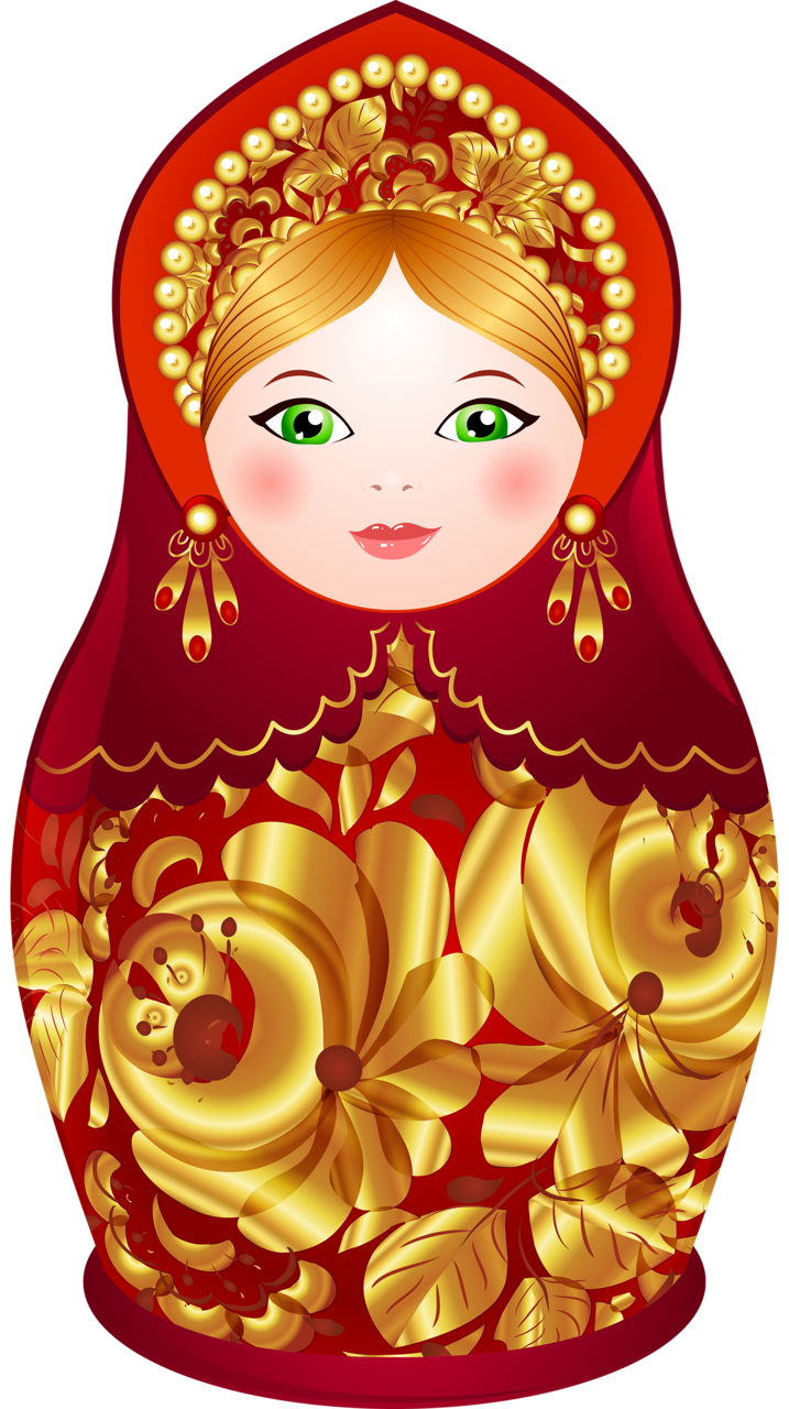 Хохлома Матрешка в кокошнике