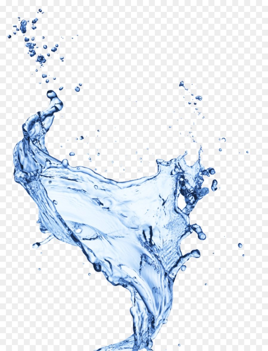 Вода на белом фоне
