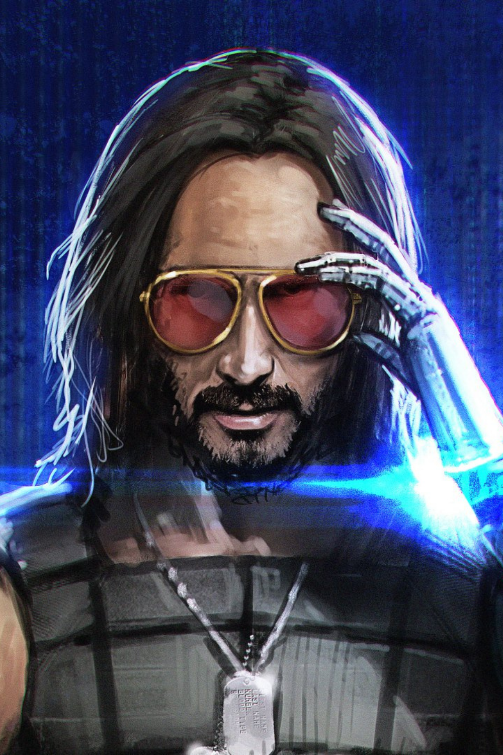 Cyberpunk 2077 Art Киану Ривз