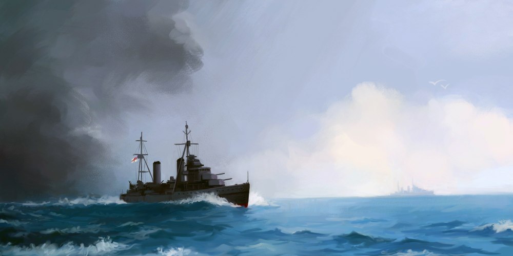 ВМФ - Андреевским стягом корабль