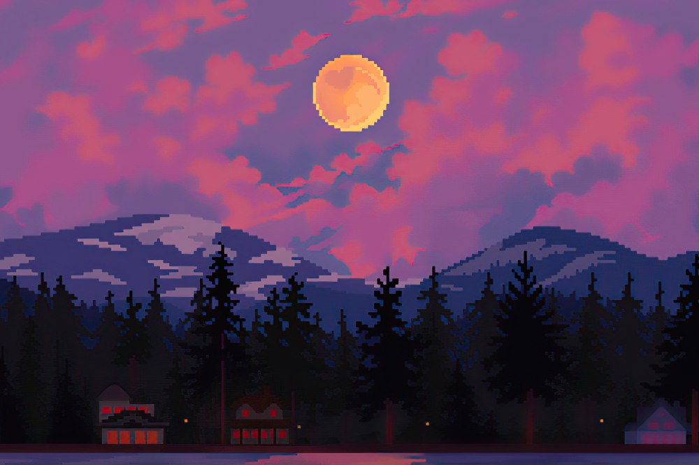 Pixel Art закат