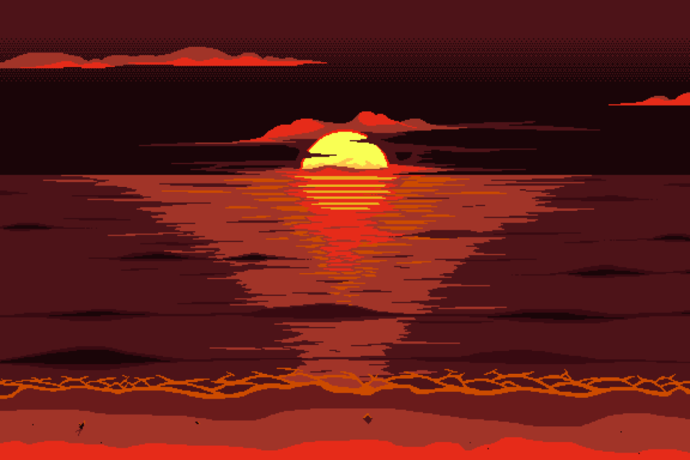 Pixel закат