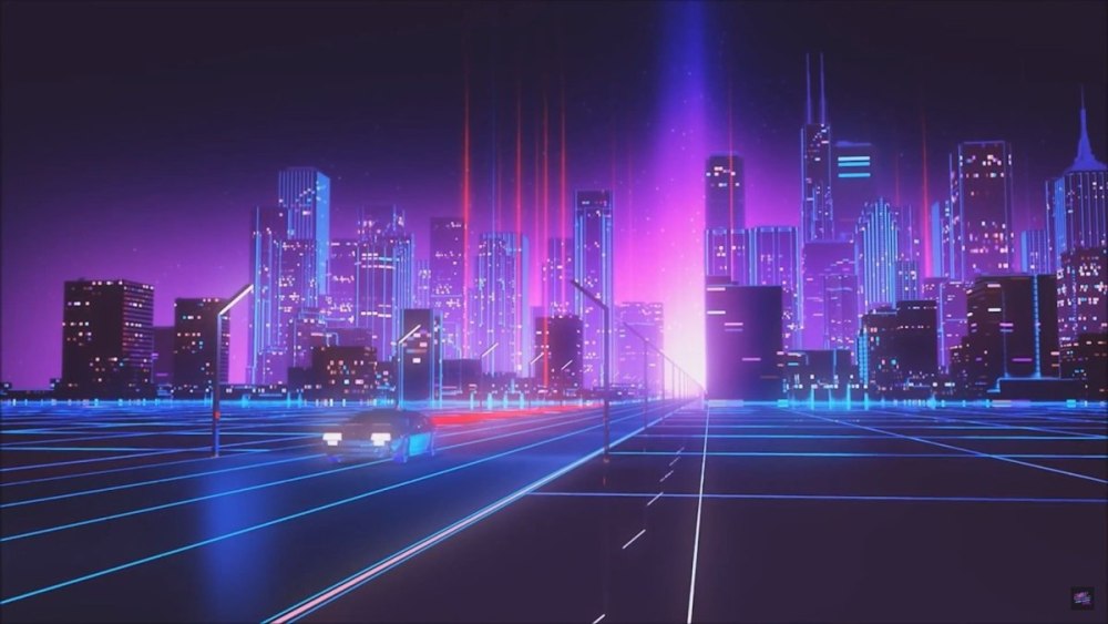 Город Найт Сити Cyberpunk 2077 ночь
