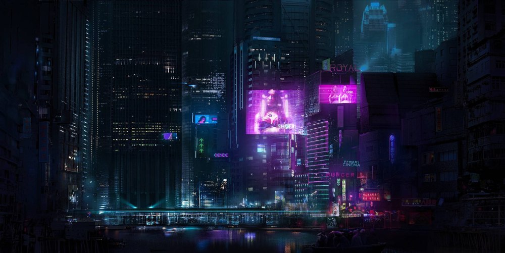 Cyberpunk 2077 Samurai неон