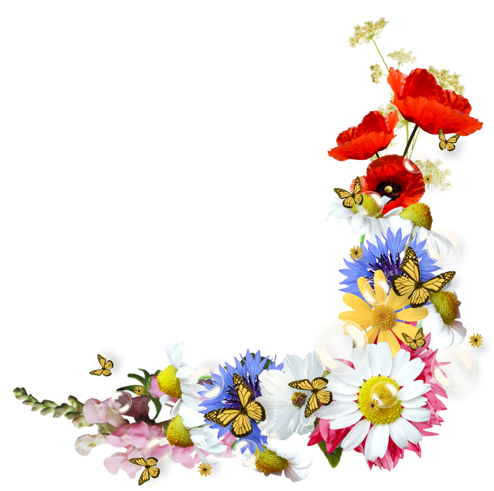 Угловые рамки с цветами
