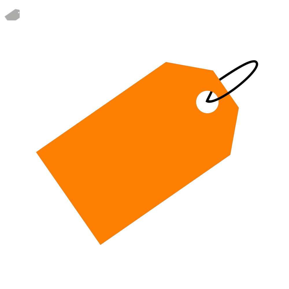 Бирка оранжевая