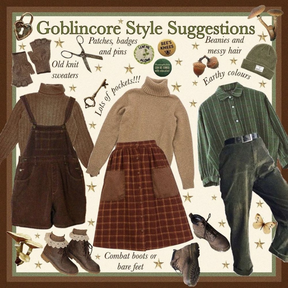 Goblincore одежда стиль