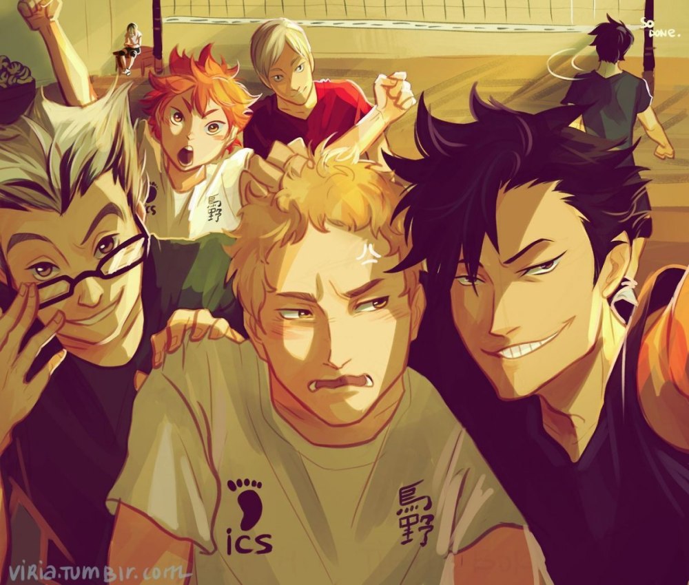 Haikyuu Цукишима Куроо Бокуто Акааши Хината