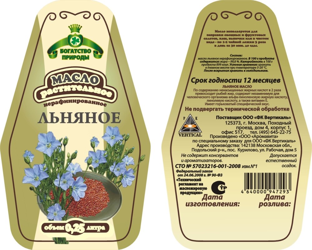 Этикетки пищевых продуктов