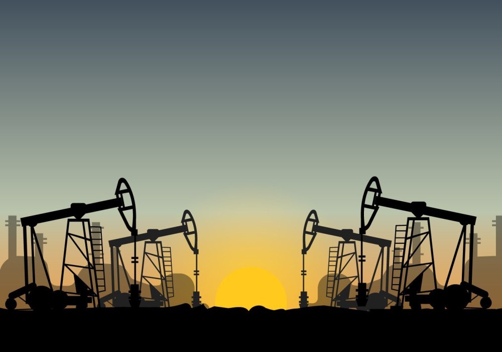 Нефтяная вышка вектор