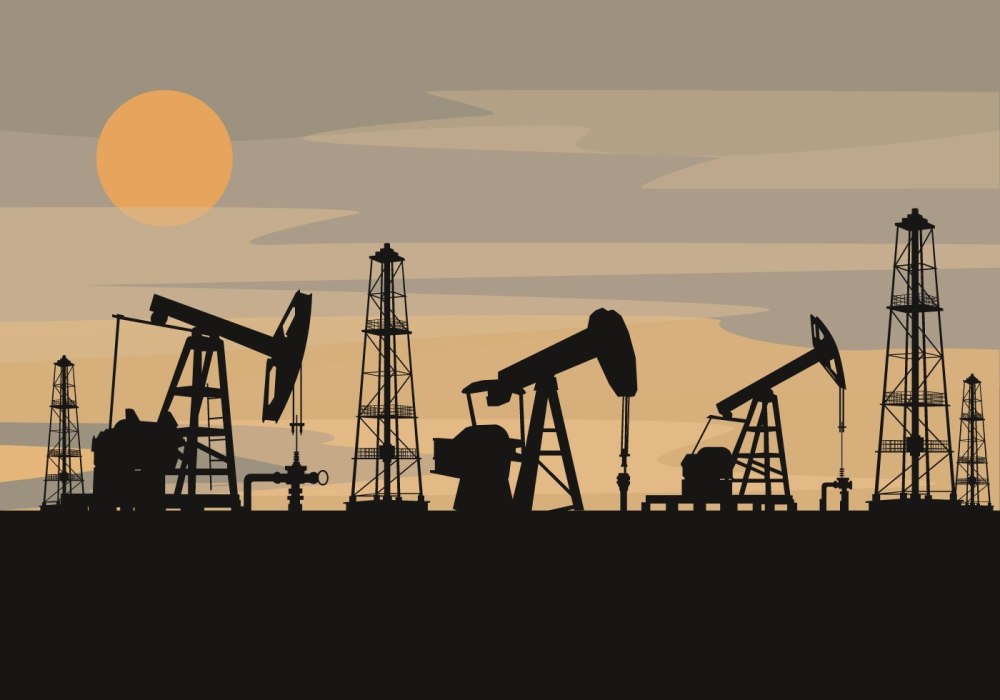 Нефтяная вышка вектор