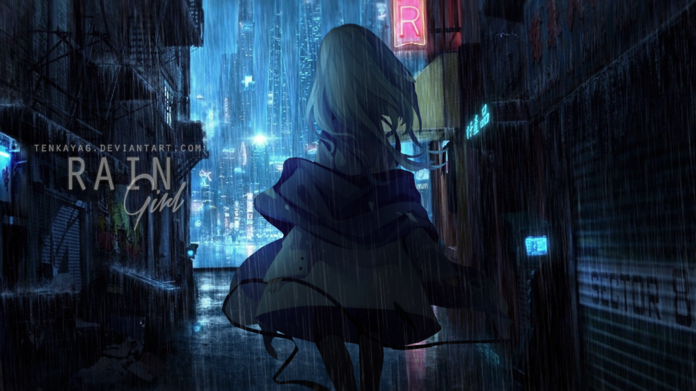Sad anime girl