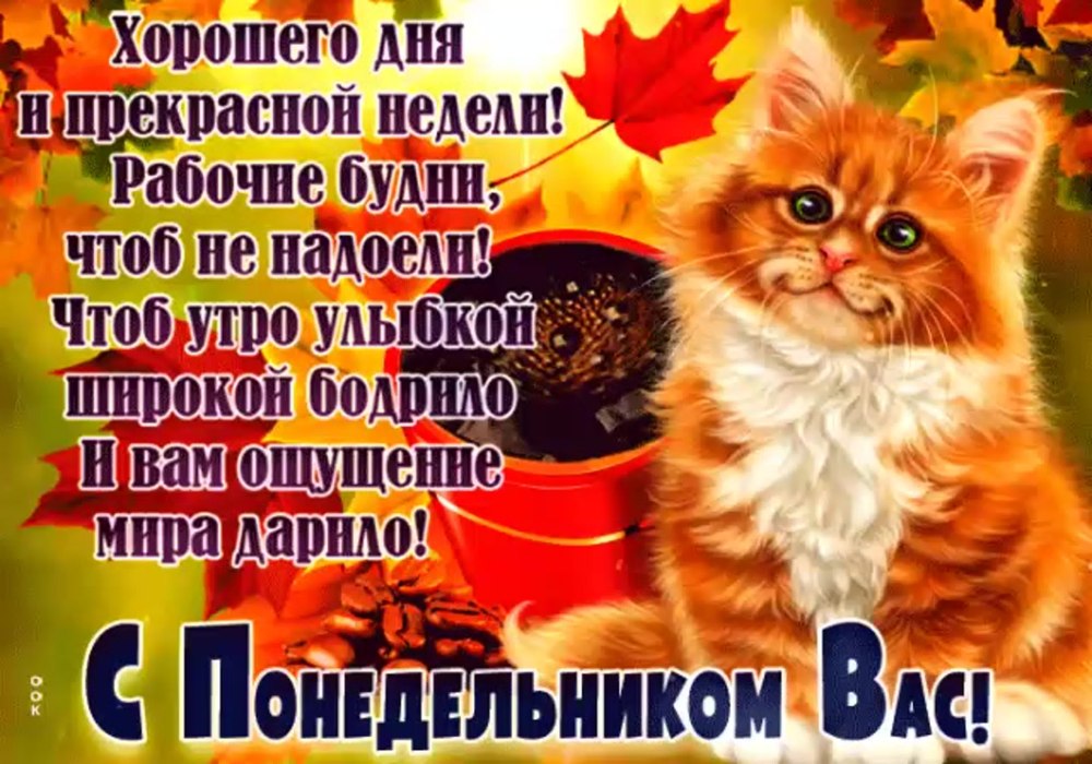 Хорошего настроения в понедельник