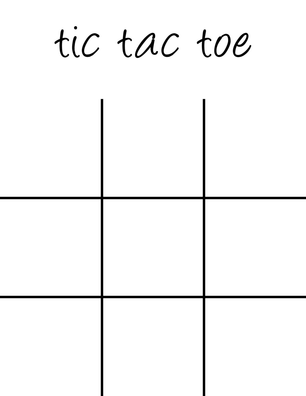 Tic tac Toe игра поле