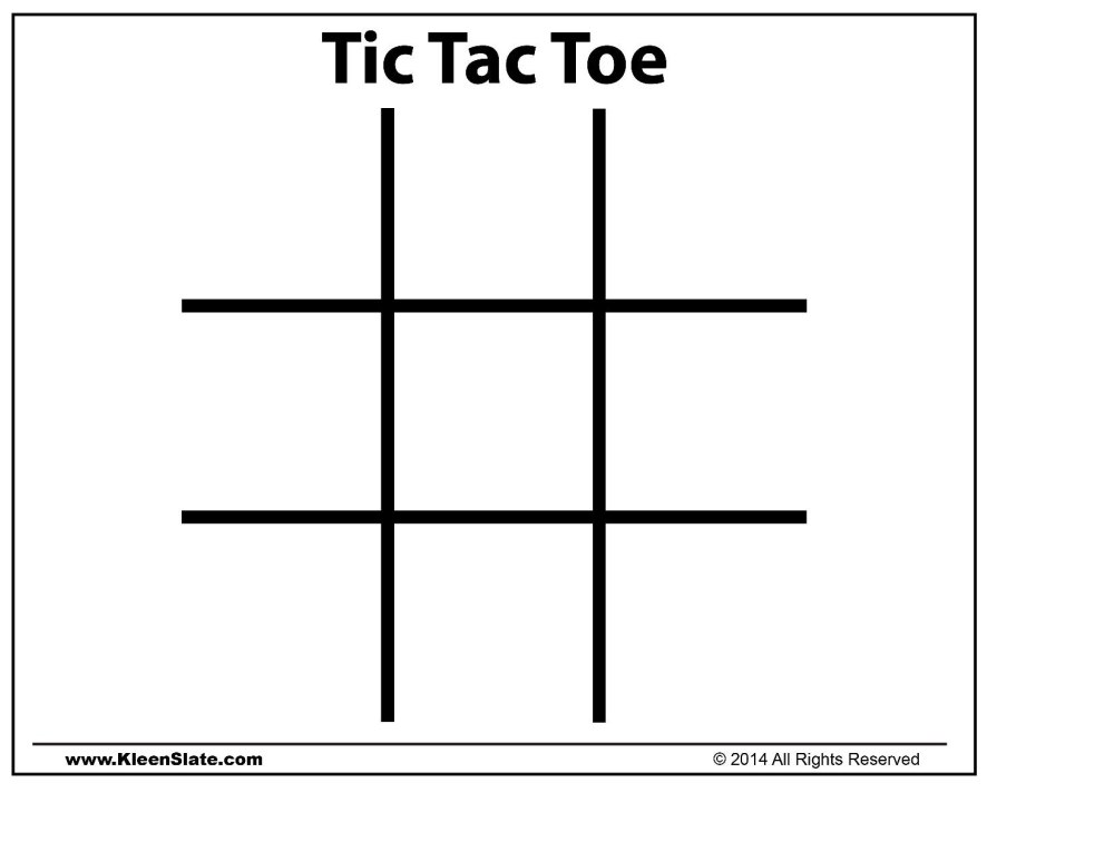 Tic tac Toe шаблон