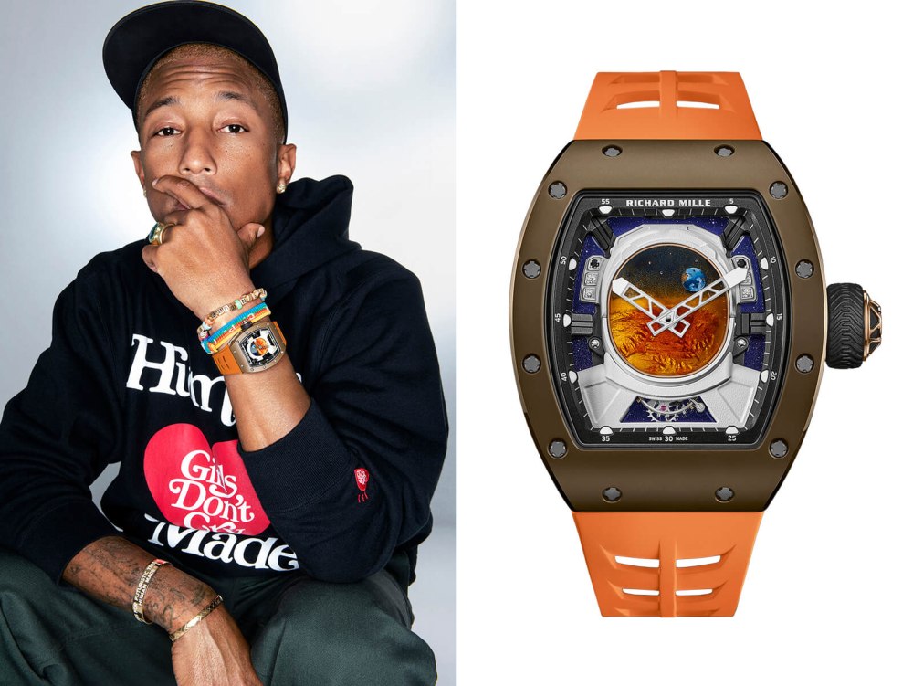 Часы мил. Часы Наваи Richard Mille. Richard Mille RM 005. Richard Mille Pharrell. Ричард Майлз часы.