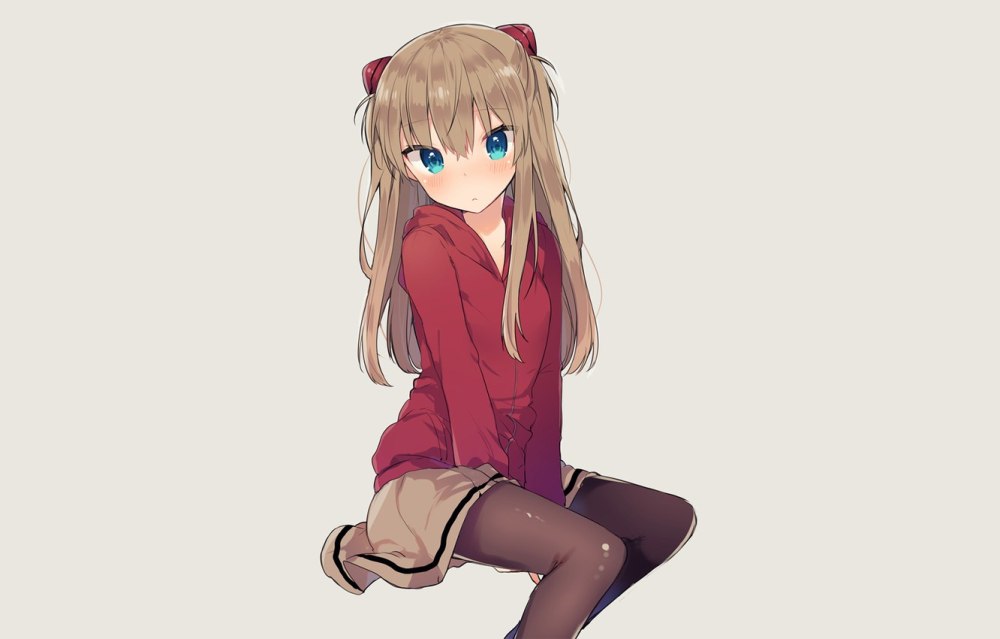 Аниме тян сидит